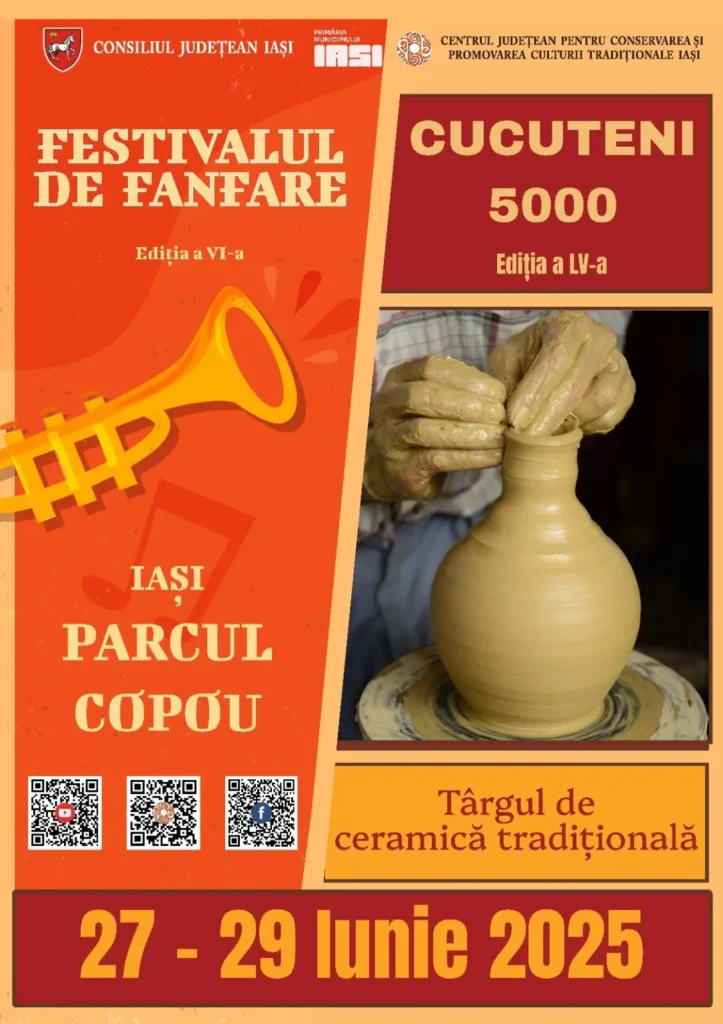Târgul „Cucuteni 5000” și Festivalul de Fanfare animă Iașiul între 27-29 iunie