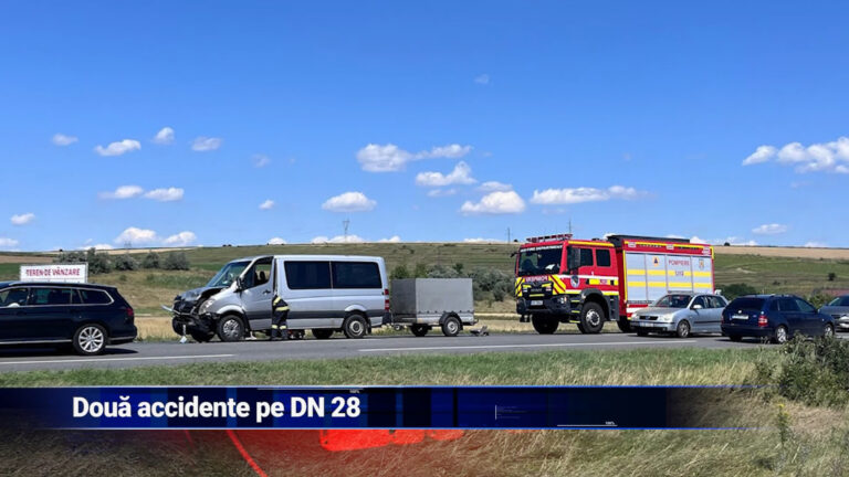 Două accidente pe DN 28