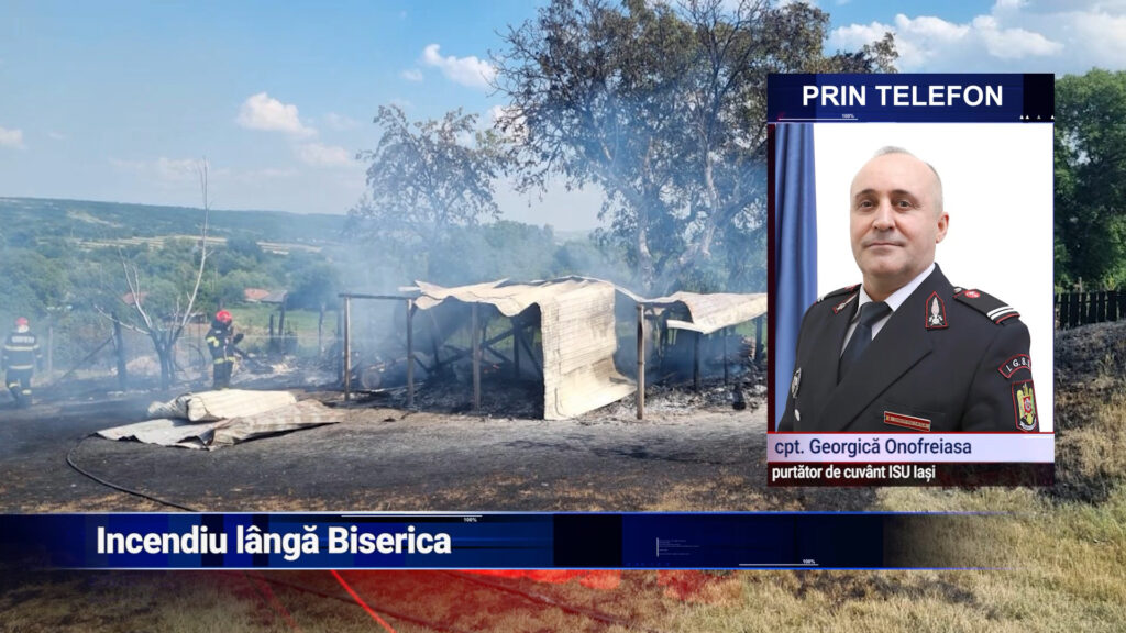 Incendiu lângă biserică