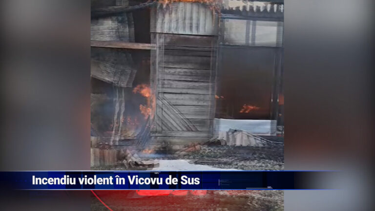 Incendiu violent în Vicovu de Sus