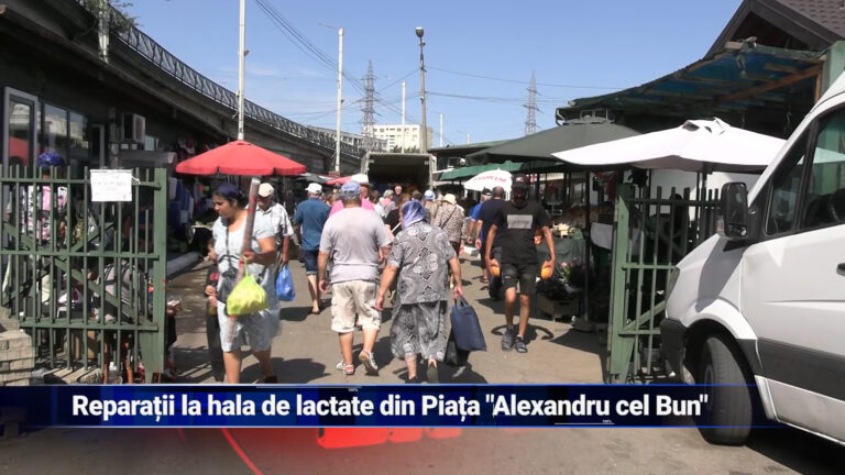 Reparații la hala de lactate din Piața Alexandru cel Bun