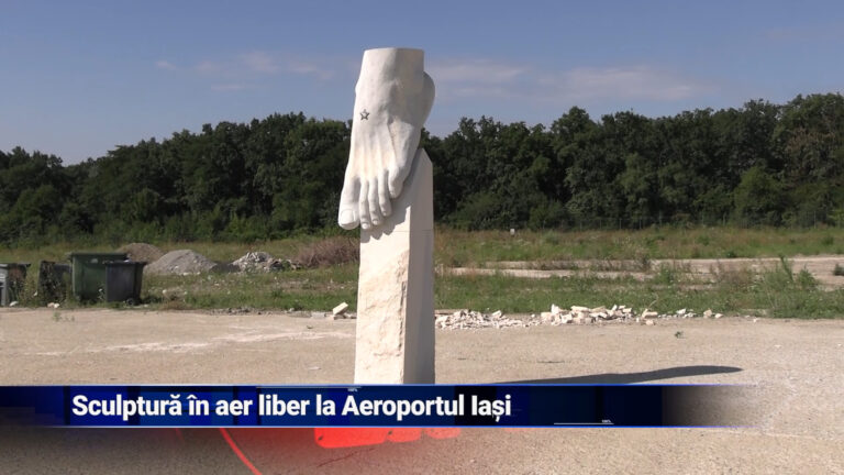 Sculptură în aer liber la Aeroportul Iași