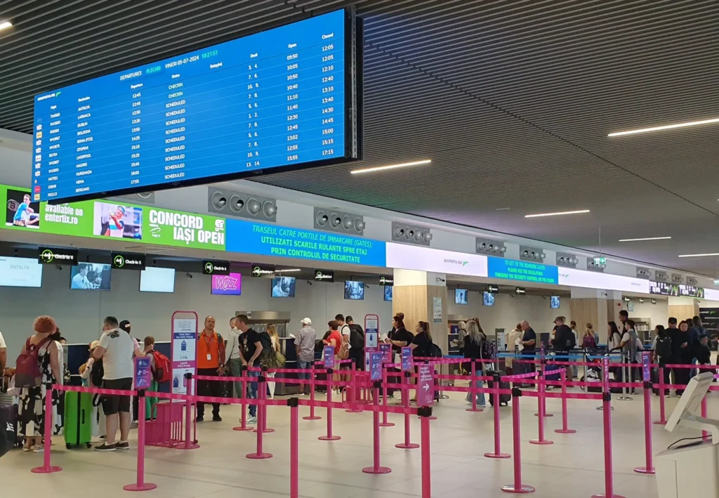 Aeroportul Iași, record de pasageri: Peste un milion în primul semestru, al treilea an consecutiv
