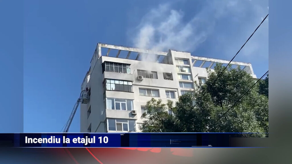 Incendiu la etajul 10