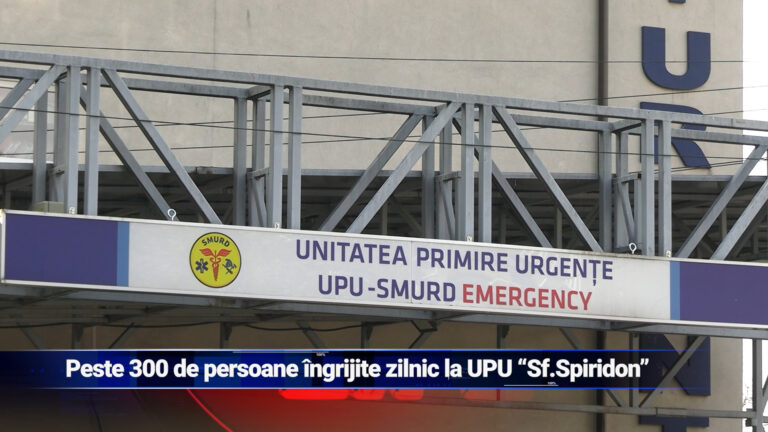 Peste 300 de persoane îngrijite zilnic la UPU „Sf. Spiridon”