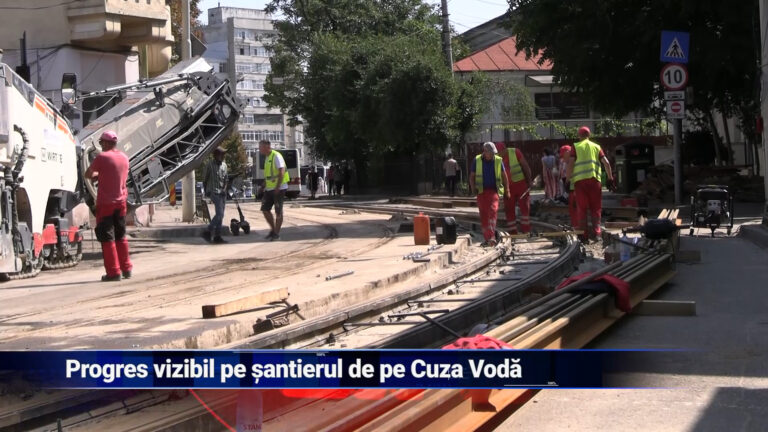 Progres vizibil pe șantierul de pe Cuza Vodă