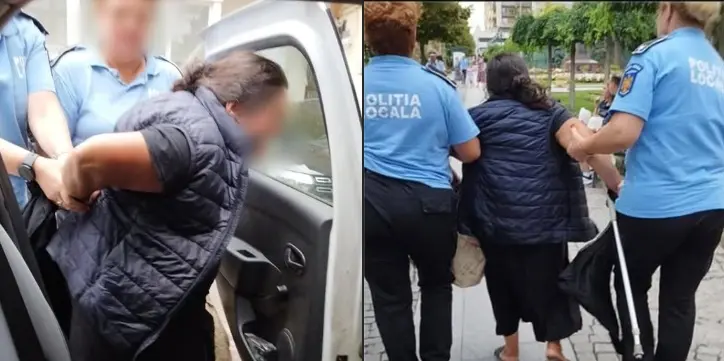 Cerșetoare din Iași, ridicată de polițiști: Femeia are amenzi record, însă refuză să plece din stradă