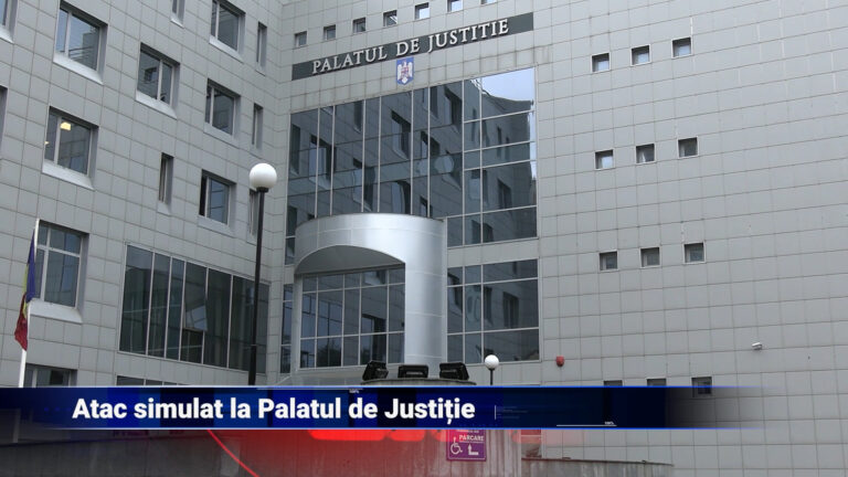 Atac simulat la Palatul de Justiție