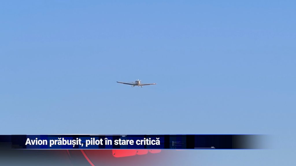 Avion prăbușit, pilot în stare critică