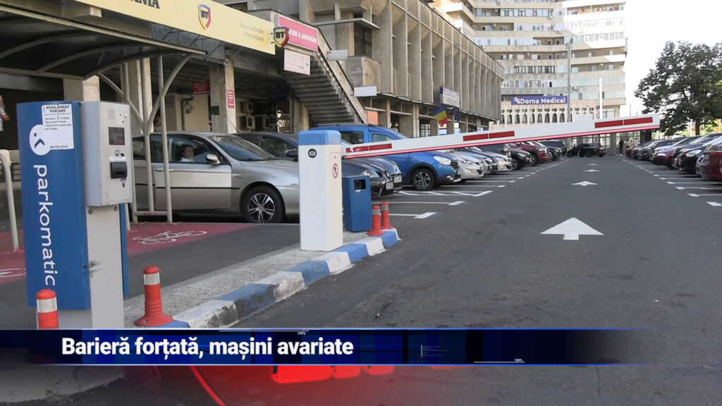 Barieră forțată, mașini avariate