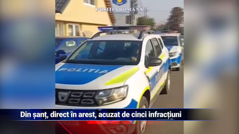 Din șanț, direct în arest, acuzat de 5 infracțiuni