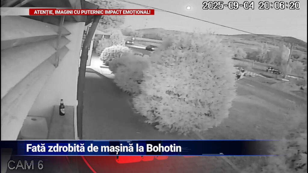 Fata zdrobită de mașină la Bohotin