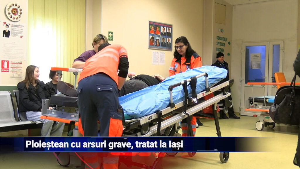 Ploieștean cu arsuri grave, tratat la Iași