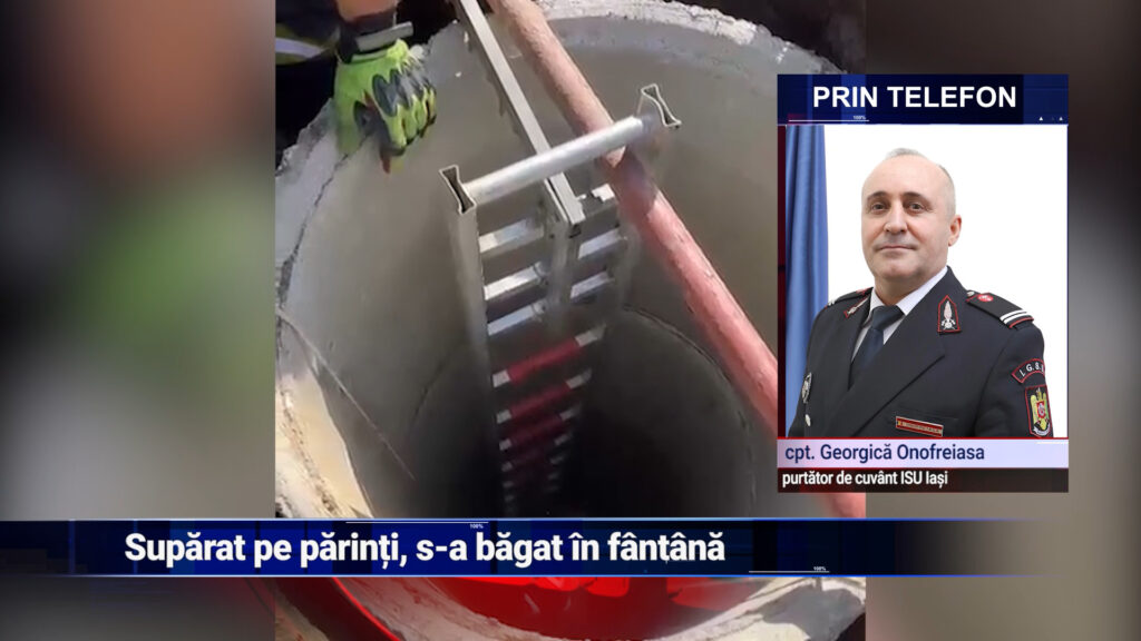 Supărat pe părinți, s-a băgat în fântână