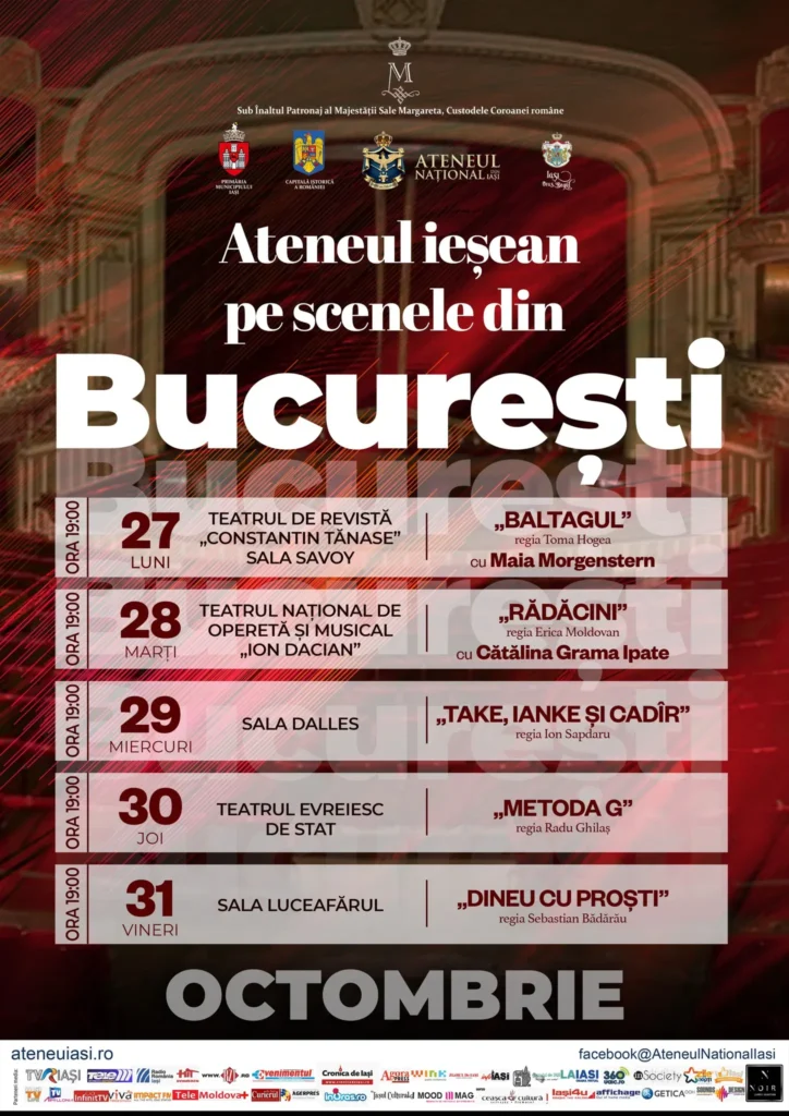Ateneul din Iași, în turneu la București: Spectacole vibrante pe scenele capitalei