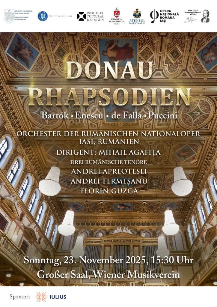 Pe 23 noiembrie, 3 Tenori Ieșeni fac istorie cu un concert grandios în Sala de Aur din Viena!