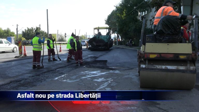 Asfalt nou pe strada Libertății