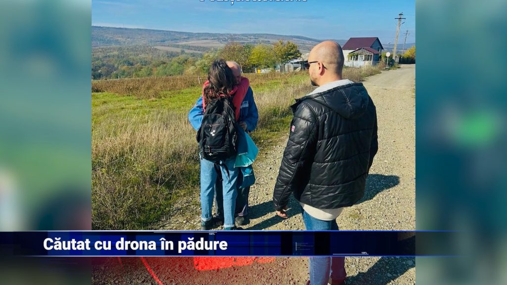Căutat cu drona în pădure