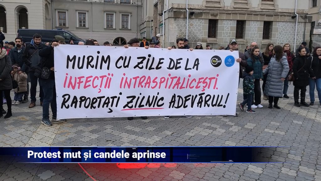 Protest mut și candele aprinse
