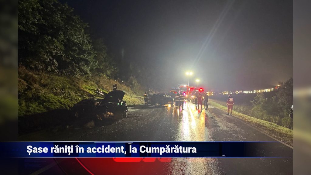 Trei răniți într-un accident cu patru mașini