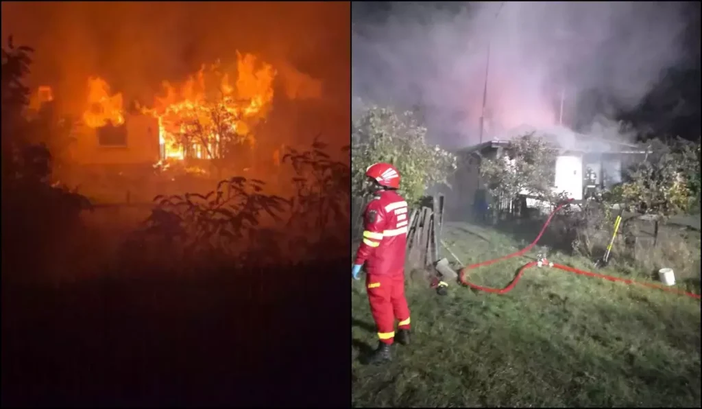 Sfârșit tragic: Un botoșănean de 63 de ani a murit în casa sa mistuită de foc