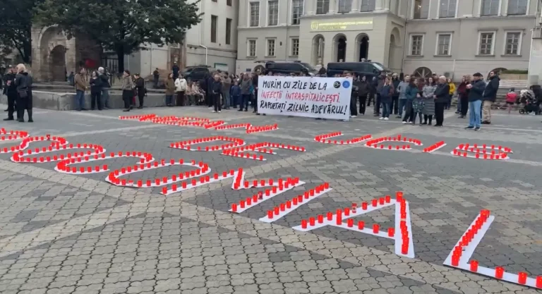 VIDEO. Protest inedit în memoria victimelor infecțiilor nosocomiale