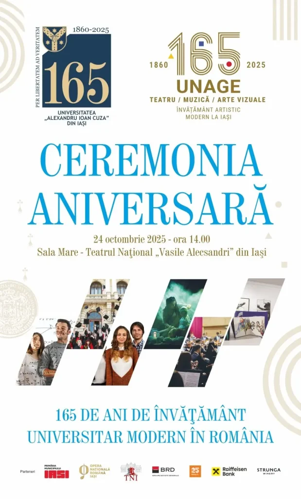 165 de ani de învățământ superior la Iași: UAIC și Universitatea de Arte, la ceas aniversar