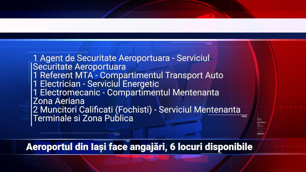 Aeroportul Iași face angajări