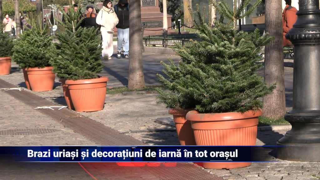 Brazi uriași și decorațiuni de iarnă în tot orașul