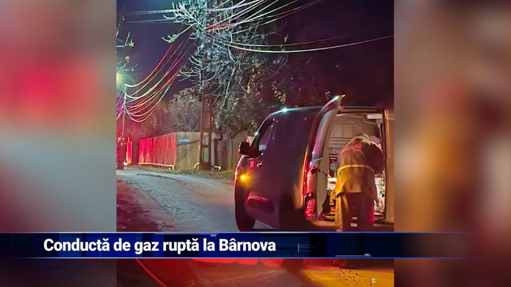 Conductă de gaz ruptă în Bârnova