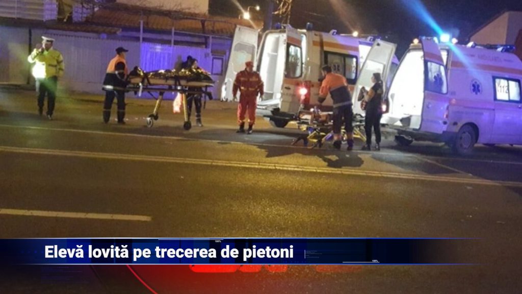Elevă lovită pe trecerea de pietoni