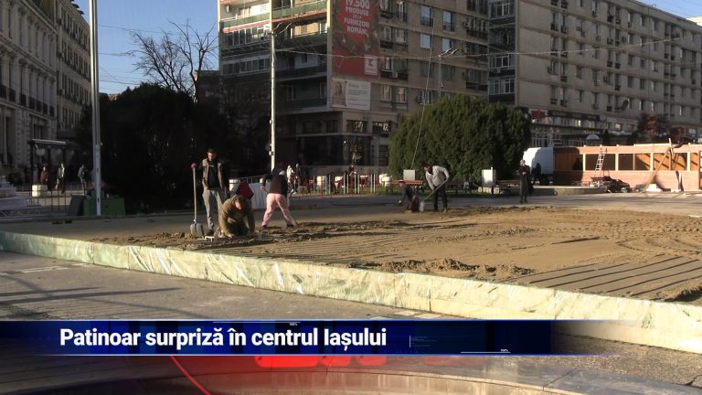 Patinoar surpriză în centrul Iașului