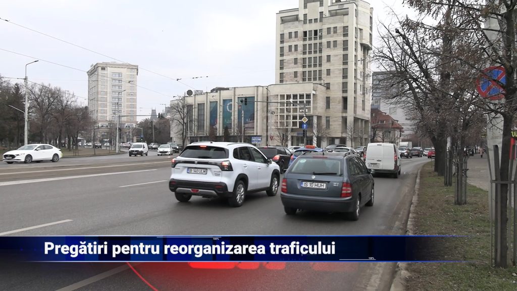 Pregătiri pentru reorganizarea traficului în jurul Palatului Culturii