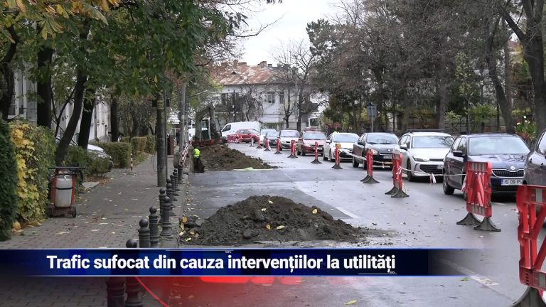 Trafic sufocat din cauza intervențiilor la utilități