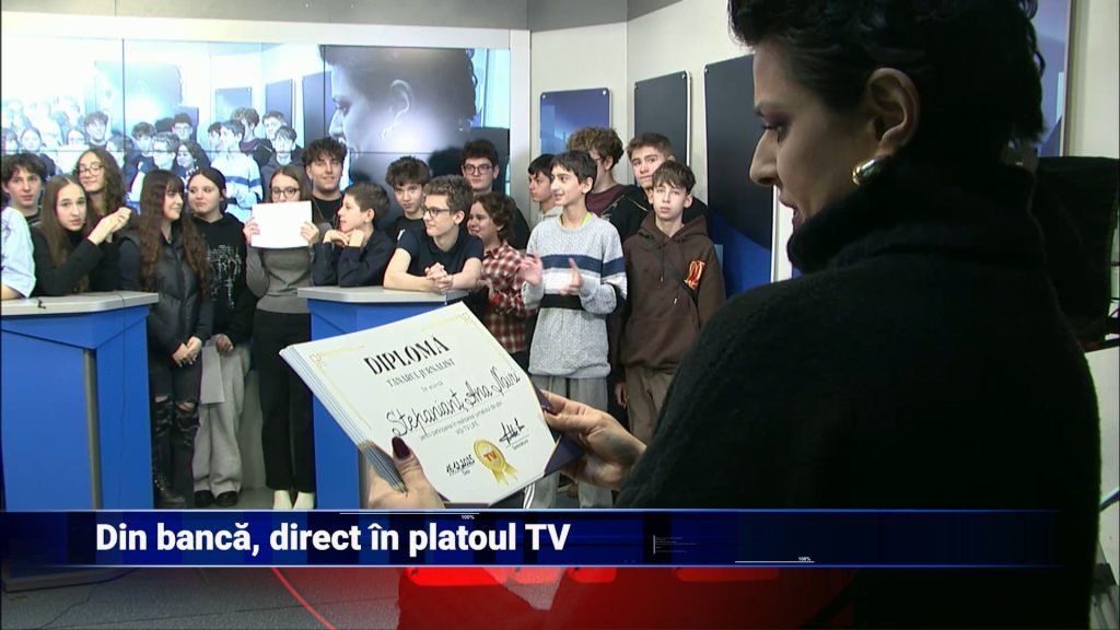 Din bancă, direct în platoul TV