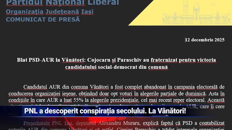 PNL descoperă conspirația secolului. La Vânători!