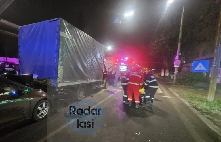Accident în Bucium: O persoană rănită, transportată la spital