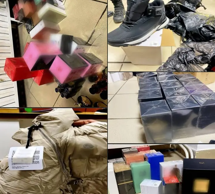 Captură de falsuri la Sculeni: Marfă purtând însemnele unor branduri de lux, în valoare de 450.000 de lei, ridicată