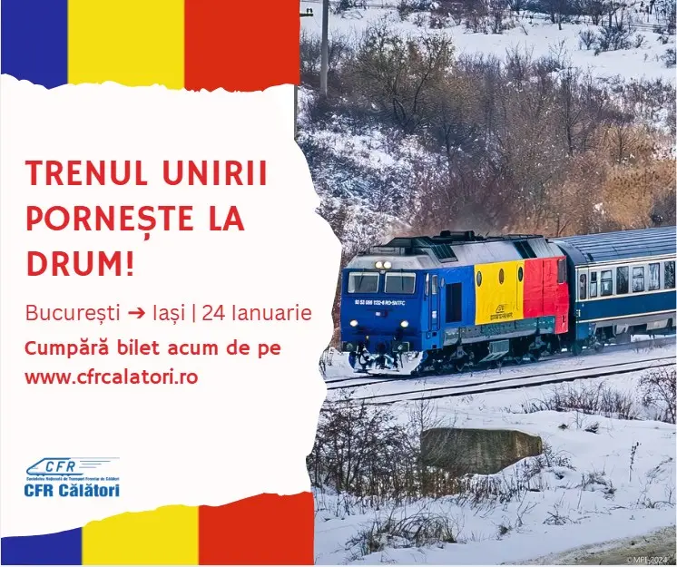 „Trenul Unirii” pornește la drum: Cursă specială între cele două capitale ale Moldovei și Țării Românești