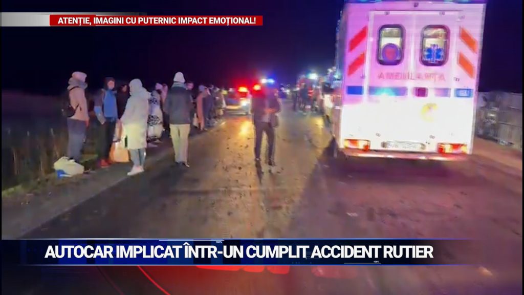 AUTOCAR IMPLICAT ÎNTR-UN CUMPLIT ACCIDENT RUTIER