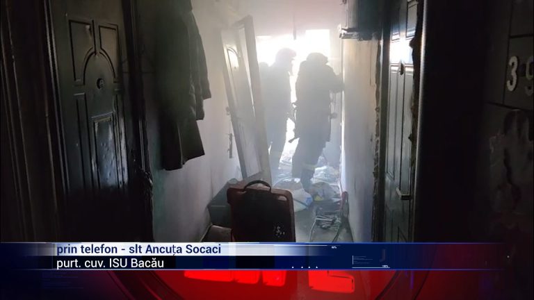 Explozie urmată de incendiu în Bacău