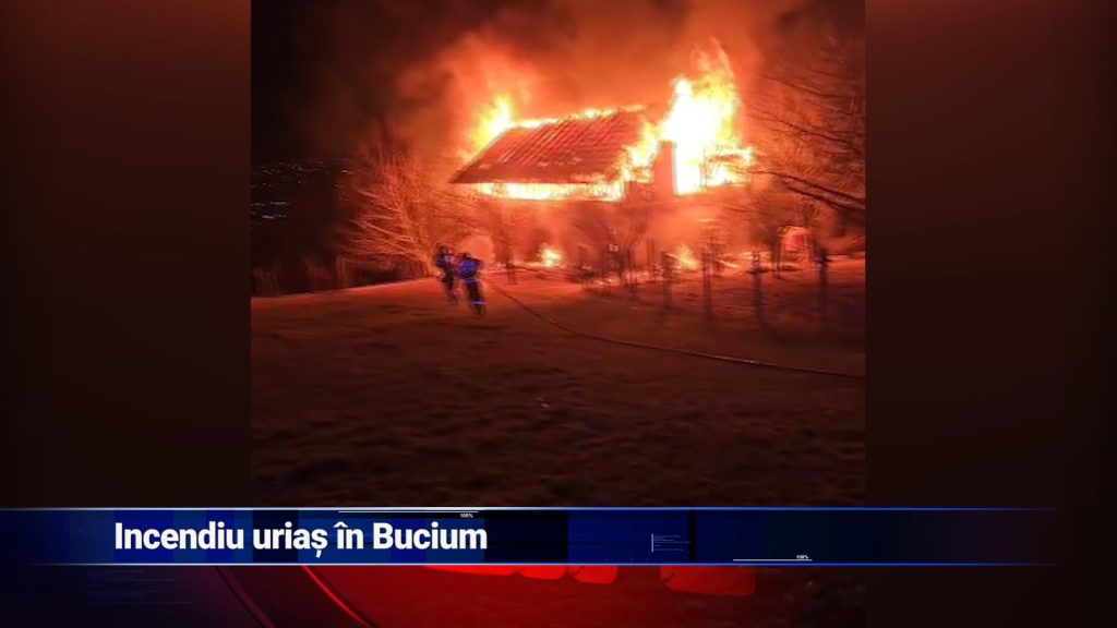 Incendiu uriaş în Bucium