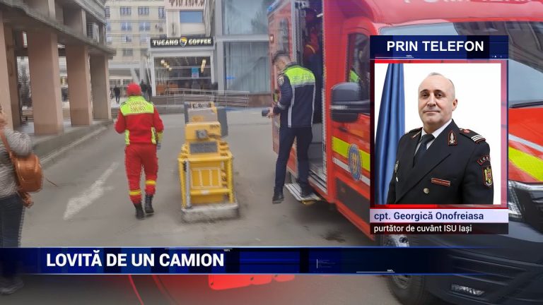 Lovită de camion în Piaţa Unirii