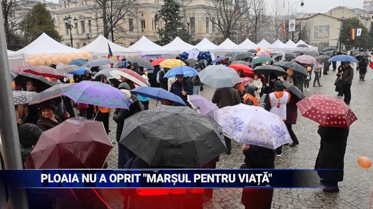 Ploaia nu a oprit Marşul pentru viaţă
