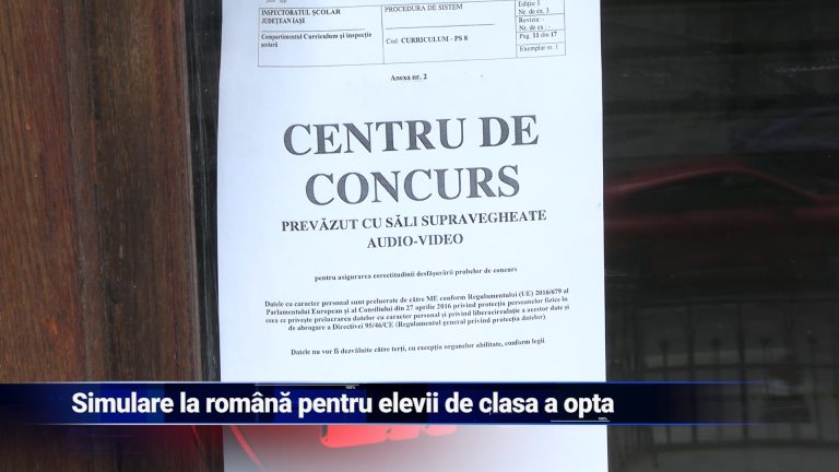 Simulare la română pentru elevii de clasa a opta