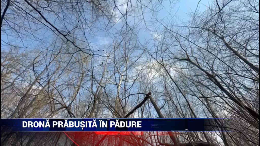 DRONĂ PRĂBUŞITĂ ÎN PĂDURE