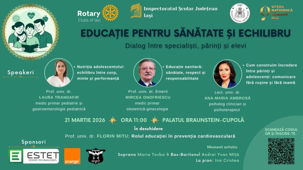 Educaţie pentru sănătate şi echilibru – dialog între specialişti, părinţi şi elevi