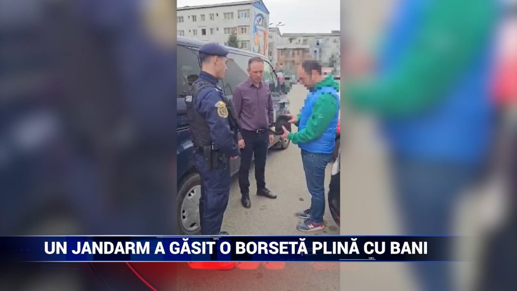 Un jandarm a găsit o borsetă plină cu bani