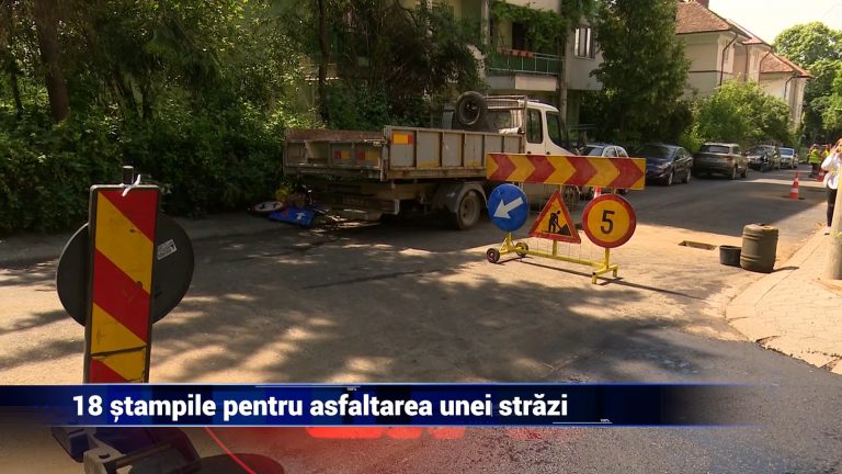 18 ştampile pentru asfaltarea unei străzi