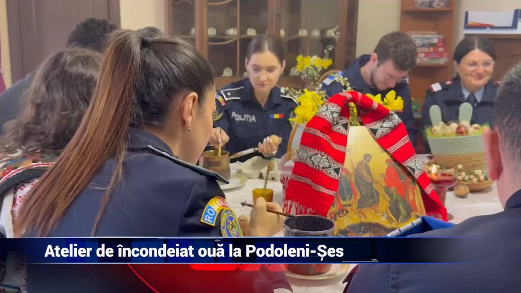 Atelier de încondeiat ouă la Podoleni-Ses